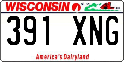 WI license plate 391XNG