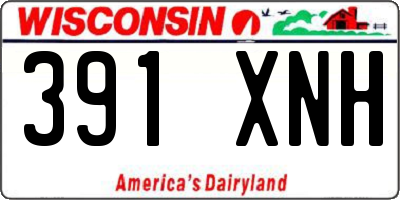 WI license plate 391XNH
