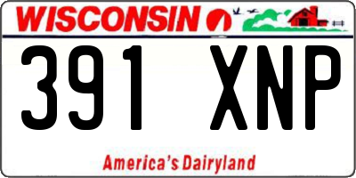 WI license plate 391XNP