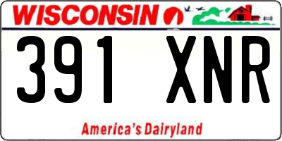 WI license plate 391XNR
