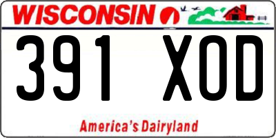 WI license plate 391XOD