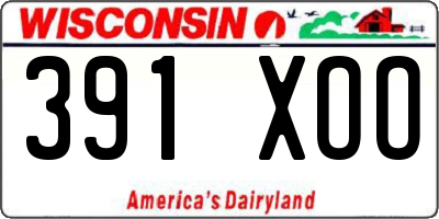 WI license plate 391XOO