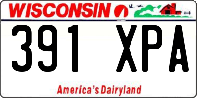 WI license plate 391XPA