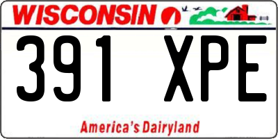 WI license plate 391XPE