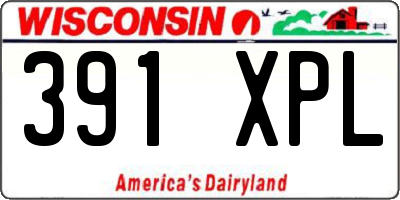 WI license plate 391XPL