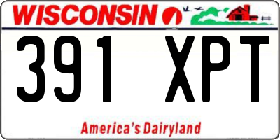 WI license plate 391XPT