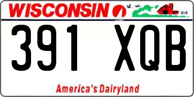 WI license plate 391XQB