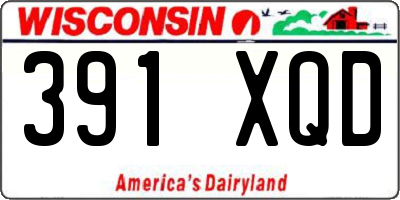 WI license plate 391XQD