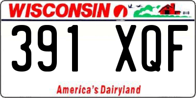 WI license plate 391XQF