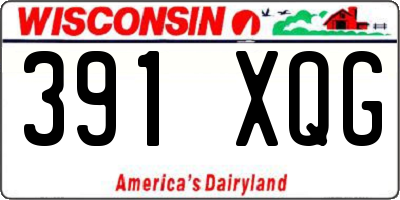 WI license plate 391XQG