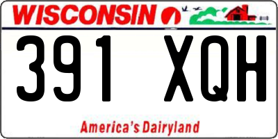 WI license plate 391XQH