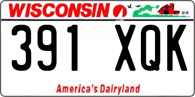 WI license plate 391XQK