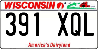 WI license plate 391XQL