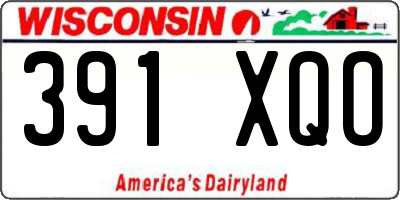 WI license plate 391XQO