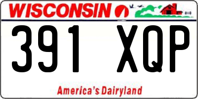WI license plate 391XQP