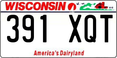 WI license plate 391XQT