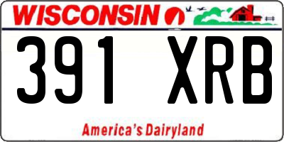 WI license plate 391XRB