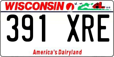 WI license plate 391XRE