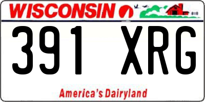 WI license plate 391XRG