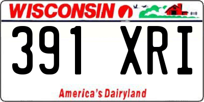 WI license plate 391XRI