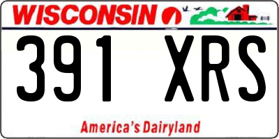 WI license plate 391XRS