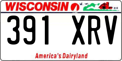 WI license plate 391XRV