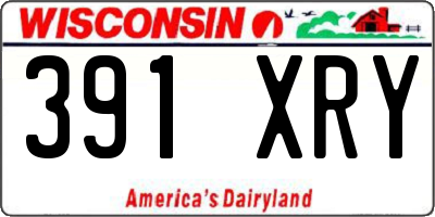 WI license plate 391XRY