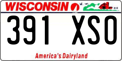 WI license plate 391XSO
