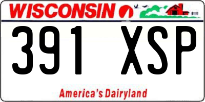 WI license plate 391XSP