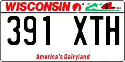 WI license plate 391XTH