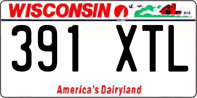 WI license plate 391XTL