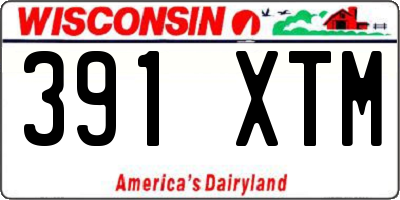 WI license plate 391XTM
