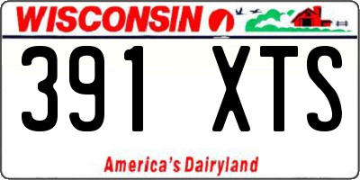 WI license plate 391XTS