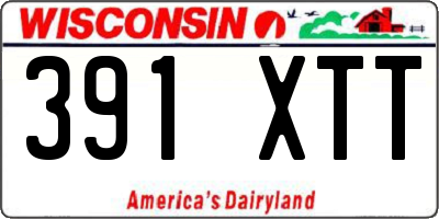 WI license plate 391XTT