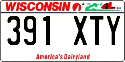 WI license plate 391XTY