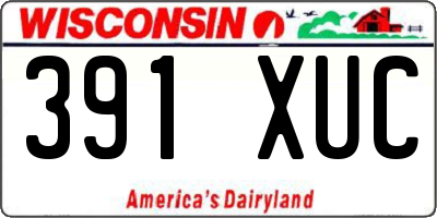 WI license plate 391XUC