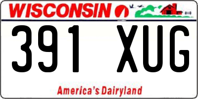 WI license plate 391XUG