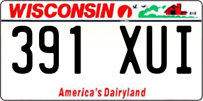 WI license plate 391XUI