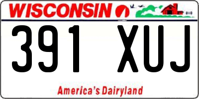 WI license plate 391XUJ