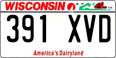 WI license plate 391XVD