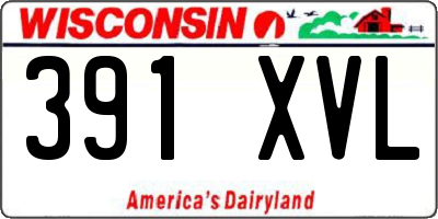WI license plate 391XVL