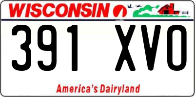 WI license plate 391XVO