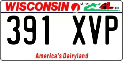 WI license plate 391XVP