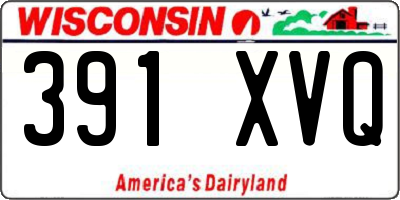WI license plate 391XVQ