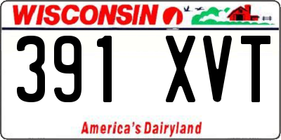 WI license plate 391XVT