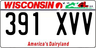 WI license plate 391XVV