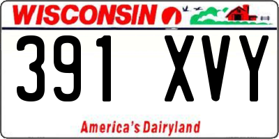 WI license plate 391XVY