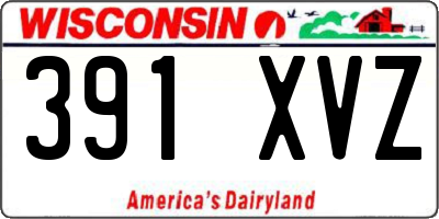 WI license plate 391XVZ