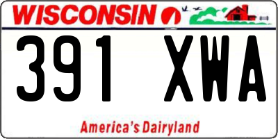 WI license plate 391XWA