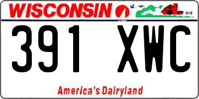 WI license plate 391XWC